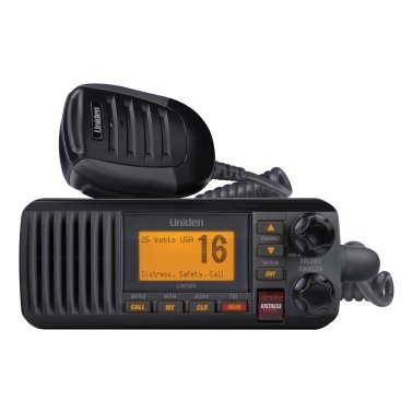 Uniden® 25-Watt Fixed-Mount VHF Marine Radio with DSC, UM385 (Black)