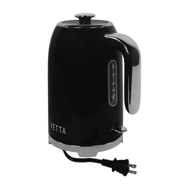 VETTA 1.75-Qt. Stainless Steel Retro Electric Kettle with Strix® Controller, Black