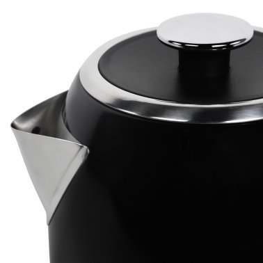 VETTA 1.75-Qt. Stainless Steel Retro Electric Kettle with Strix® Controller, Black