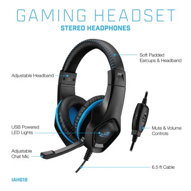 iLive IAHG19B Gaming Headphones