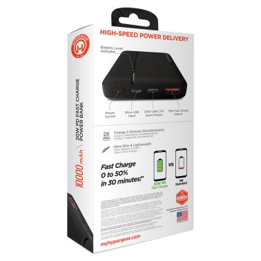 HyperGear® USB-C® Fast Charge Power Bank for iPhone® and Android™ (10 Amp)