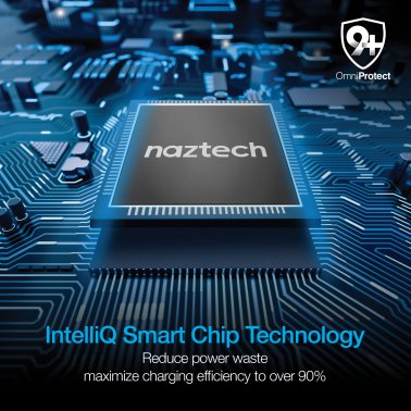 Naztech® 4,000 mAh Dual Output USB-C® and USB Portable Power Bank