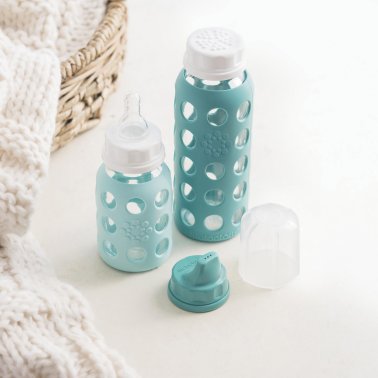 Lifefactory® 4-Glass Baby Bottle Starter Set (Mint/Blanket/Blueberry/Kale)