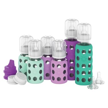 Lifefactory® 6-Glass baby Bottle Starter Set (Mint/Lavender/Grape/Kale)