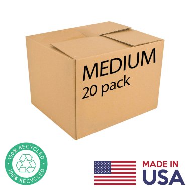 Monster Trucks® Eco-Friendly Cardboard Moving Boxes, Medium, 20 Pack