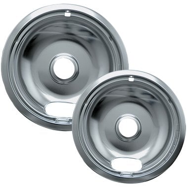 Range Kleen® Chrome Drip Bowls, Style A, 6-In. and 8-In. (2 Pack)