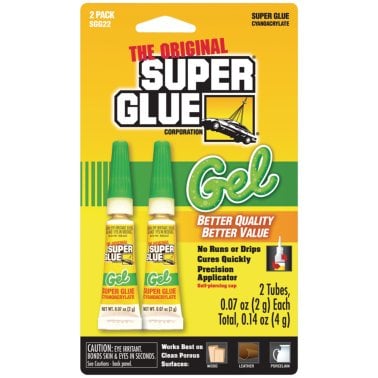 The Original SuperGlue® Thick-Gel Super Glue Tubes, 2 Count