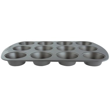 Taste of Home® 12-Cup Non-Stick Metal Muffin Pan, Set of 2, Ash Gray