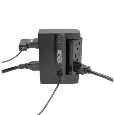 Tripp Lite® by Eaton® Protect It!® 6-Outlet Surge Protector with 3 Rotatable Outlets and 2 USB Ports