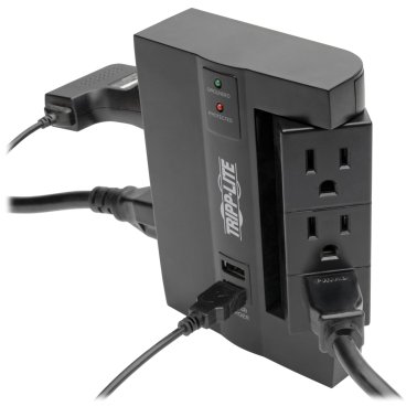 Tripp Lite® by Eaton® Protect It!® 6-Outlet Surge Protector with 3 Rotatable Outlets and 2 USB Ports