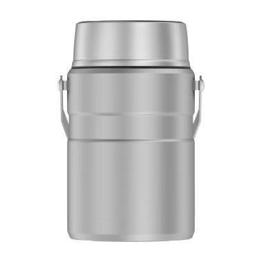 Thermos® 47-Oz. Stainless King™ Big Boss™ Double-Wall Stainless Steel Food Jar with 2 Inner Containers, Silver