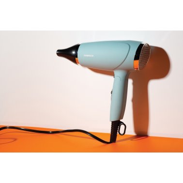 Cosmopolitan Foldable Hair Dryer with Smoothing Concentrator (Blue/Silver)