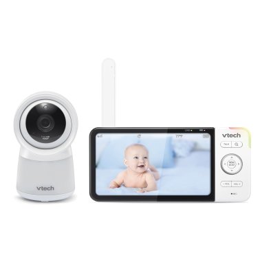 VTech® RM5754HD Smart Wi-Fi® 1080p Video Baby Monitor System with 5-In. Display, Night-Light, and Remote Access, White