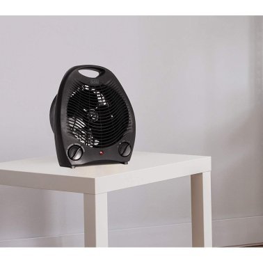 BLACK+DECKER™ 1,500-Watt-Max Personal Desktop Heater with Fan Setting (Black)