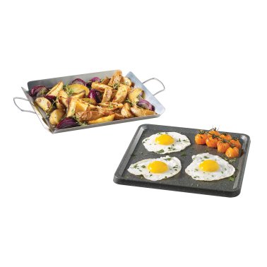 THE ROCK™ by Starfrit® BBQ Grill and Griddle Set, 2 Pieces