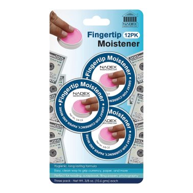 Nadex Coins™ Fingertip Moistener Pads (12 Pack)