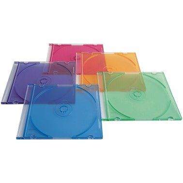 Verbatim® Color CD/DVD Slim Cases, 50 pk