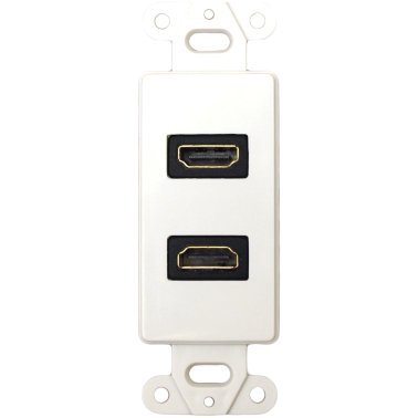 DataComm Electronics Décor Wall Plate Insert with Dual 90° HDMI® Connectors