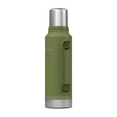 Outdoors Professional Stainless-Steel Termo Classic Vacuum Bottle with Carry Handle (47 Oz.; Green)