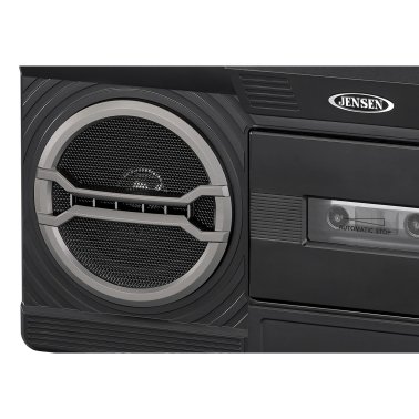 JENSEN® Cassette Player/Recorder/Radio Boom Box, Black, MCR-500