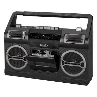 JENSEN® Cassette Player/Recorder/Radio Boom Box, Black, MCR-500