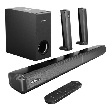 Ultimea Apollo S60 4.1-Channel Dolby Atmos® 31.9-In. Detachable Sound Bar with Subwoofer, Black