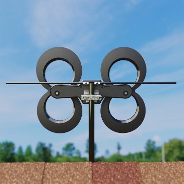 Antennas Direct ClearStream 4MAX® Indoor/Outdoor Multi-Directional TV Antenna with 70+ Mile Range, UHD 4K, NEXTGEN TV, 20-In. Mast