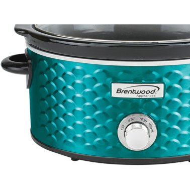 Brentwood® 4.5-Quart Scallop Pattern Slow Cooker (Blue)