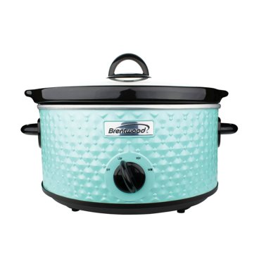 Brentwood® 3.5-Quart Diamond-Pattern Slow Cooker (Blue)