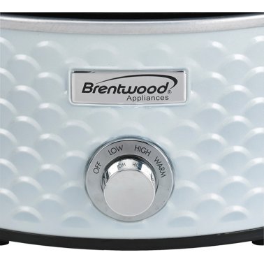 Brentwood® 4.5-Quart Scallop Pattern Slow Cooker (White)