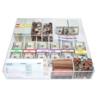 Nadex Coins™ Clear Acrylic Cash and Coins Tray