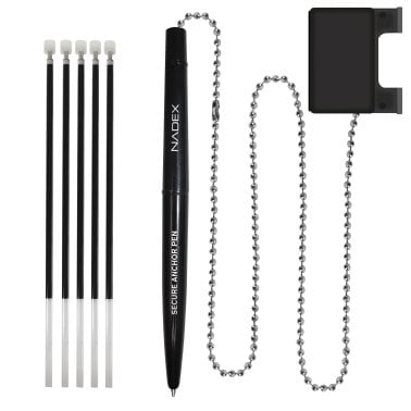 Nadex Coins™ Ball and Chain Security Pen Set (4 Pen; Black)