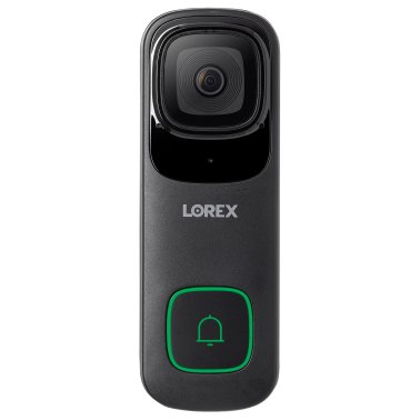 Lorex® Wi-Fi® 4K AI Smart Video Doorbell for Existing Doorbell Wiring with Chimebox and 32-GB microSD™ Card (Black)