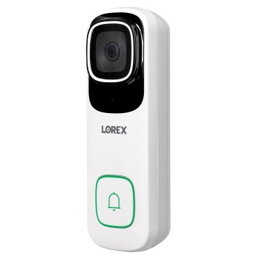 Lorex® Wi-Fi® 4K AI Smart Video Doorbell for Existing Doorbell Wiring with Chimebox and 32-GB microSD™ Card (White)