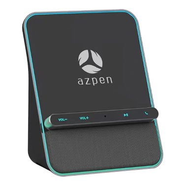 Azpen® 10-Watt Fast Wireless Charging Sound Hub with Bluetooth® Speakers, and Speakerphone, D5