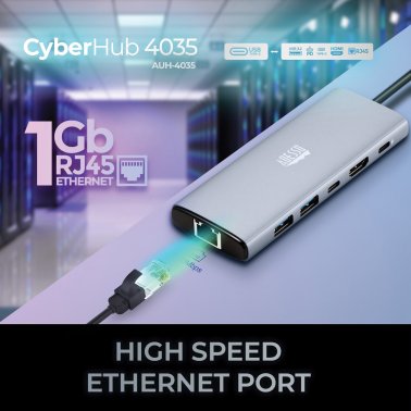 Adesso® CyberHub 4035 6-in-1 USB-C® Multiport Docking Station