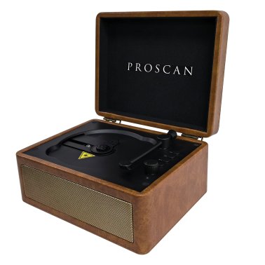 Proscan® Portable Suitcase-Style Bluetooth® CD Player (Brown)