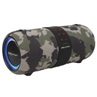 Dolphin® Audio LX-60 Series Waterproof Portable Bluetooth® Speaker with Accent Lights and FM Radio (Camouflage)