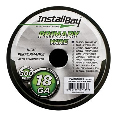 Install Bay® 18-Gauge All-Copper Primary Wire, 500 Ft. (Black)