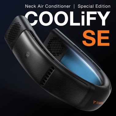 TORRAS® Portable Neck Fan, COOLiFY® SE Wearable Neck Air Conditioner, Bladeless, 5,000-mAh Rechargeable Battery
