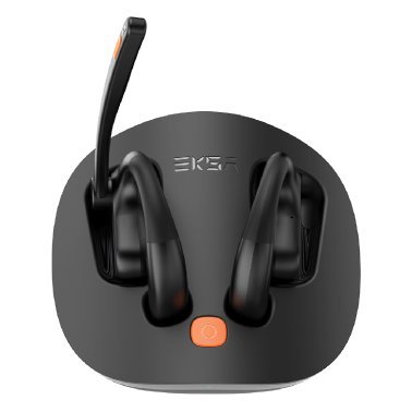 EKSAtelecom S30 Bluetooth® Open-Ear Air-Conduction Headset with Microphone, True Wireless with Charging Case, Black