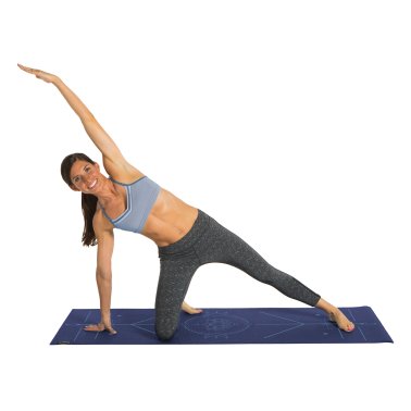 GoFit® AlignMat™ Body-Alignment Yoga Mat (Blue)