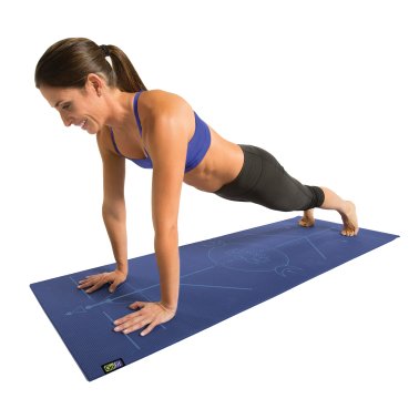 GoFit® Printed Yoga Mat, Blue (Blue)