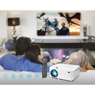 Technaxx® Beamer 480p Mini-LED Projector, White, TX-113