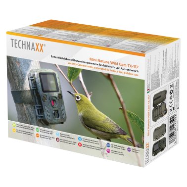 Technaxx® TX-117 1080p Full HD Battery-Operated Security and Mini Nature Wild Cam, Camouflage
