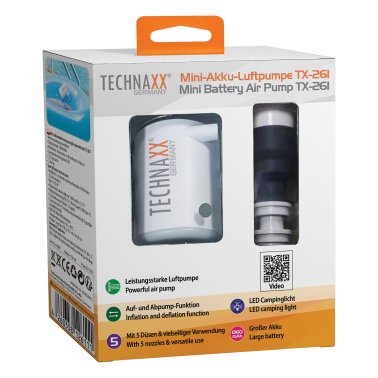 Technaxx® TX-261 Mini Rechargeable Air Pump