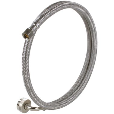 Certified Appliance Accessories Braided Stainless Steel Dishwasher Connector with Elbow, 6ft