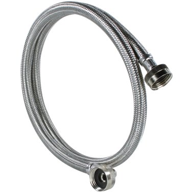 Certified Appliance Accessories 2 pk Braided Stainless Steel Washing Machine Hoses with Elbow, 5ft