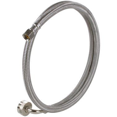 Certified Appliance Accessories Braided Stainless Steel Dishwasher Connector with Elbow, 5ft