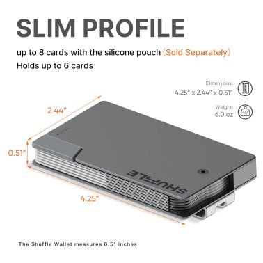 Shuffle® Card Wallet 1.0 (Gunmetal)
